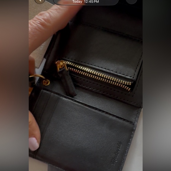 Madewell Black Leather Wristlet - Picture 3 of 3